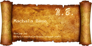 Machala Bese névjegykártya